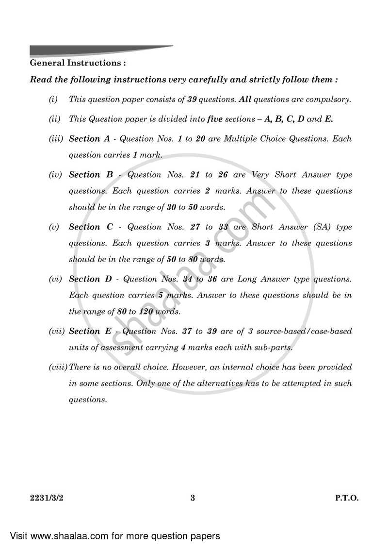Science 2023-2024 Class 10 - CBSE (Central Board of Secondary Education) question paper with PDF download