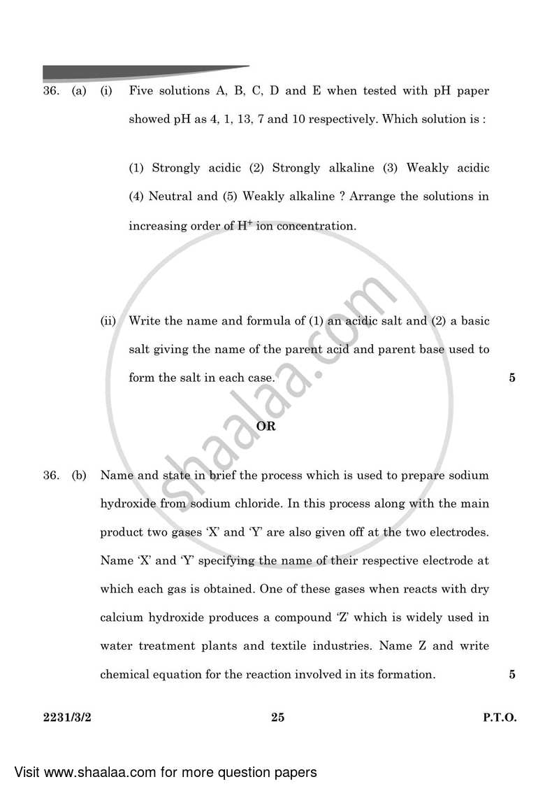 Science 2023-2024 Class 10 - CBSE (Central Board of Secondary Education) question paper with PDF download