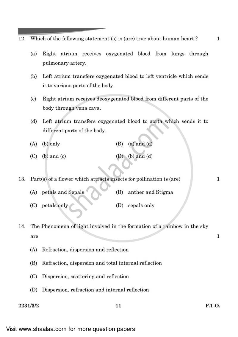 Science 2023-2024 Class 10 - CBSE (Central Board of Secondary Education) question paper with PDF download