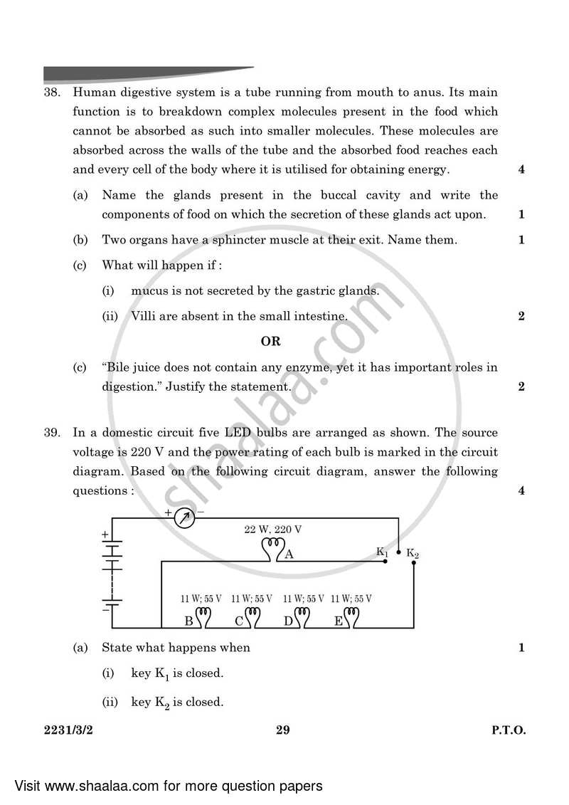 Science 2023-2024 Class 10 - CBSE (Central Board of Secondary Education) question paper with PDF download