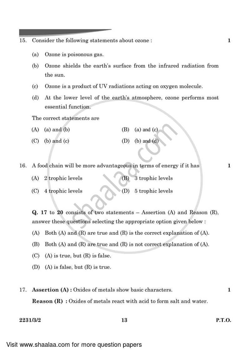Science 2023-2024 Class 10 - CBSE (Central Board of Secondary Education) question paper with PDF download