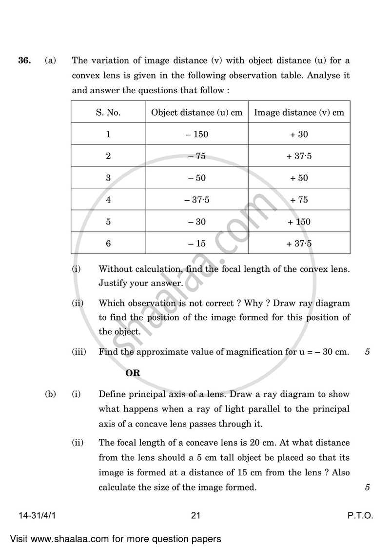 Science 2023-2024 Class 10 - CBSE (Central Board of Secondary Education) question paper with PDF download