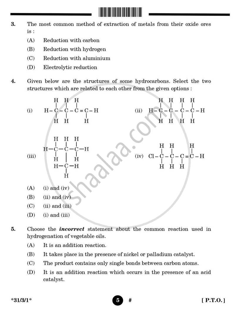 Science 2024-2025 Class 10 - CBSE (Central Board of Secondary Education) question paper with PDF download