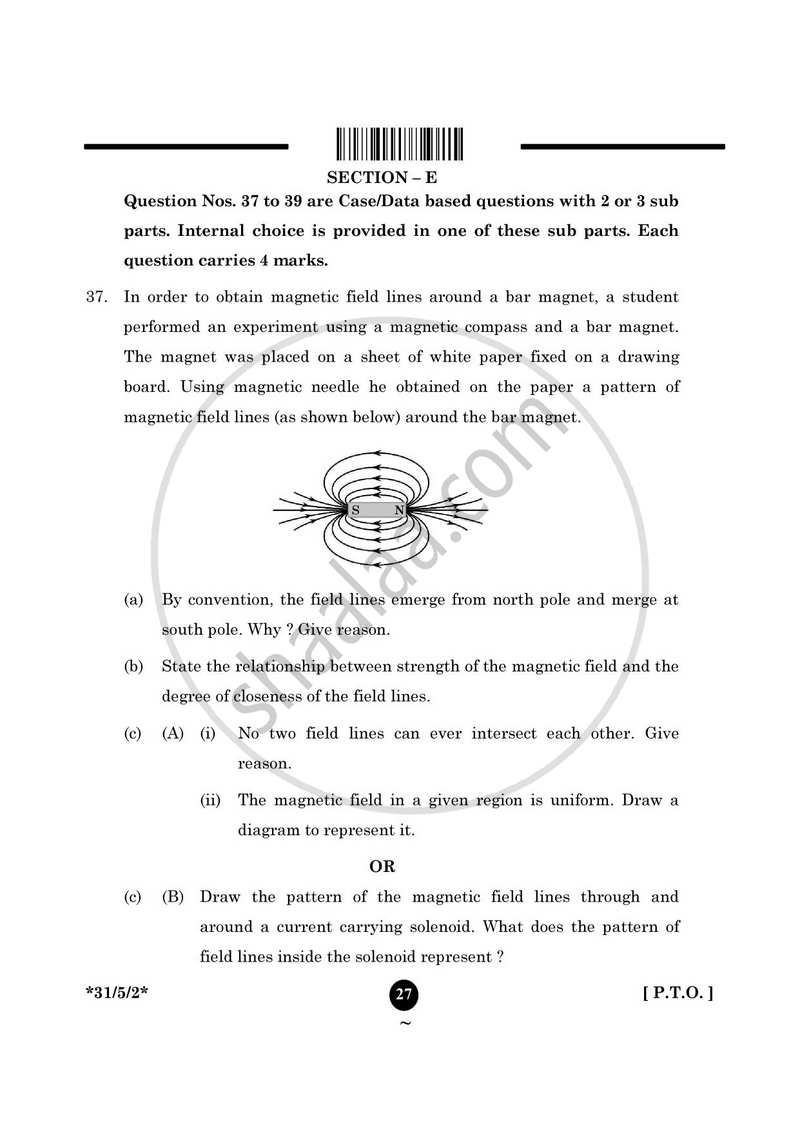 Science 2024-2025 Class 10 - CBSE (Central Board of Secondary Education) question paper with PDF download