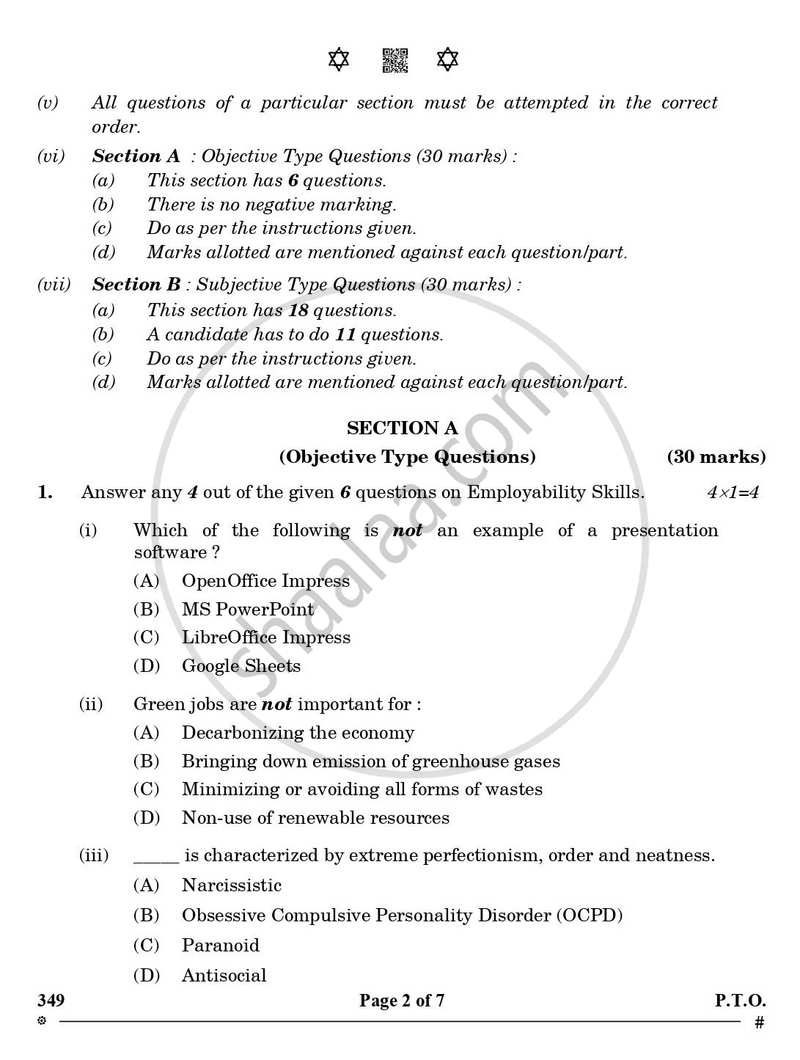 Shorthand (English) 2024-2025 Class 12 - CBSE (Central Board of Secondary Education) question paper with PDF download