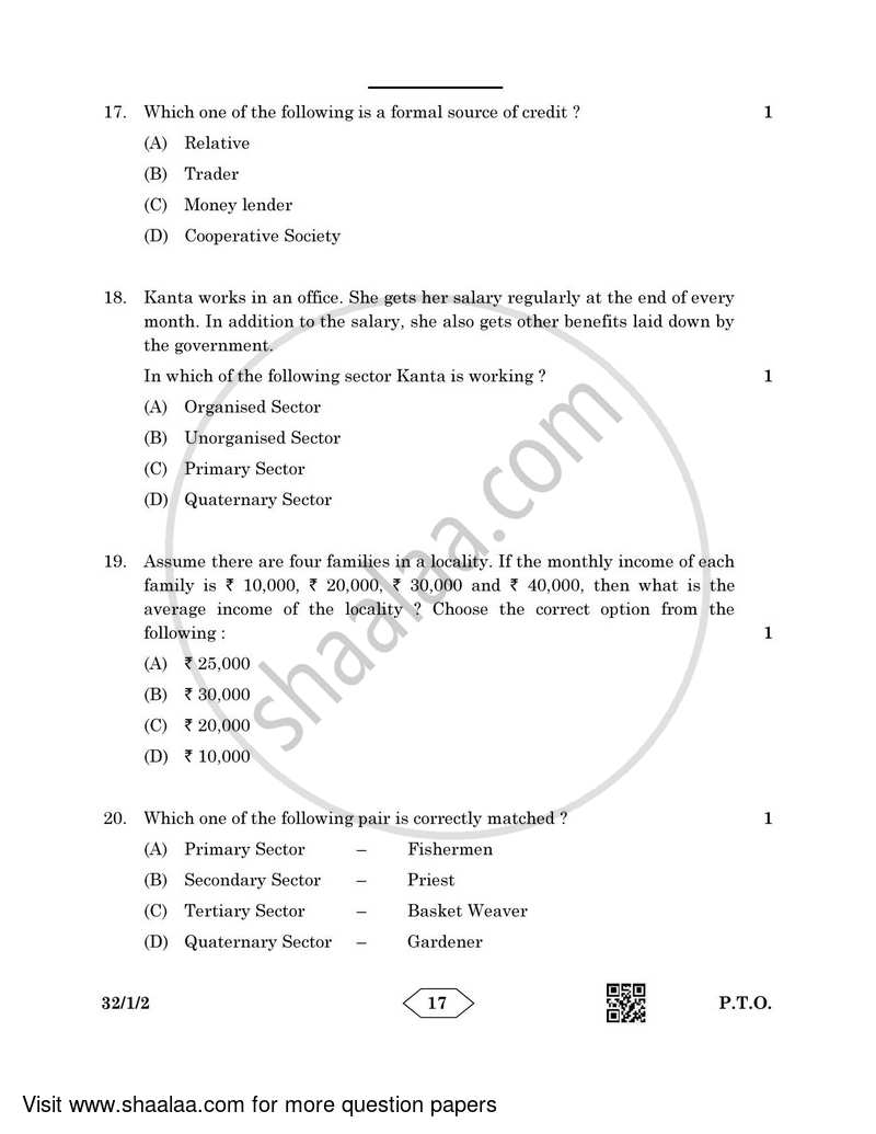 Social Science 2022-2023 Class 10 - CBSE (Central Board of Secondary Education) question paper with PDF download