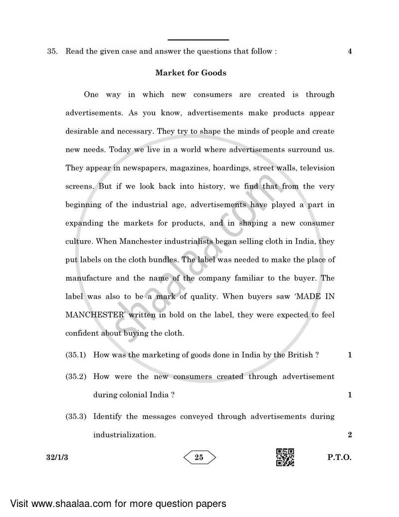 Social Science 2022-2023 Class 10 - CBSE (Central Board of Secondary Education) question paper with PDF download