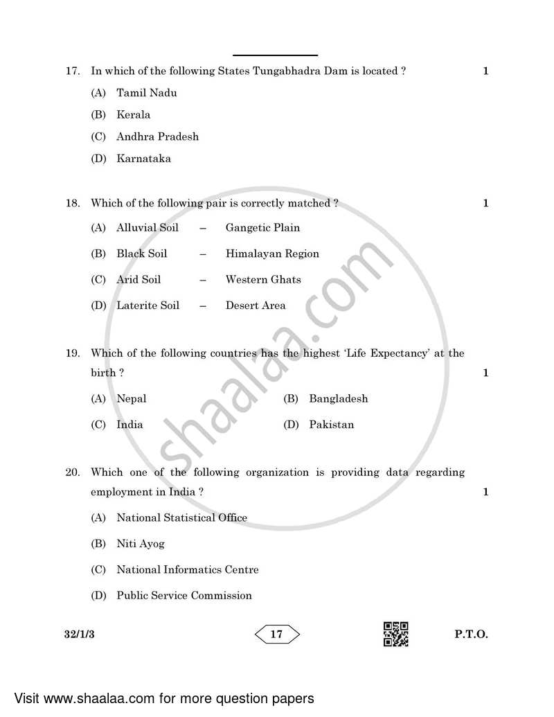 Social Science 2022-2023 Class 10 - CBSE (Central Board of Secondary Education) question paper with PDF download