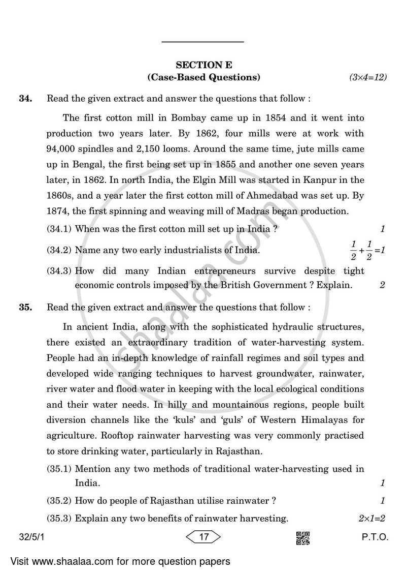 Social Science 2022-2023 Class 10 - CBSE (Central Board of Secondary Education) question paper with PDF download