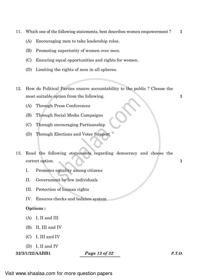 Social Science 2023-2024 Class 10 - CBSE (Central Board of Secondary Education) question paper with PDF download