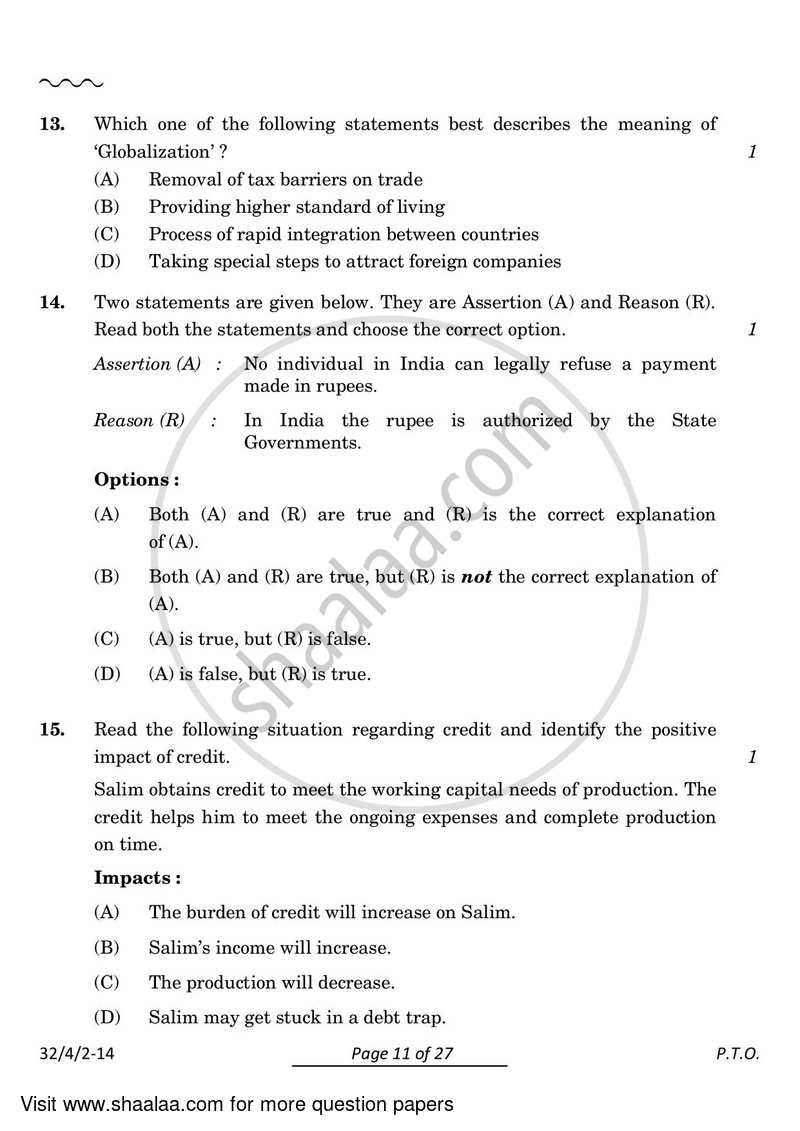 Social Science 2023-2024 Class 10 - CBSE (Central Board of Secondary Education) question paper with PDF download