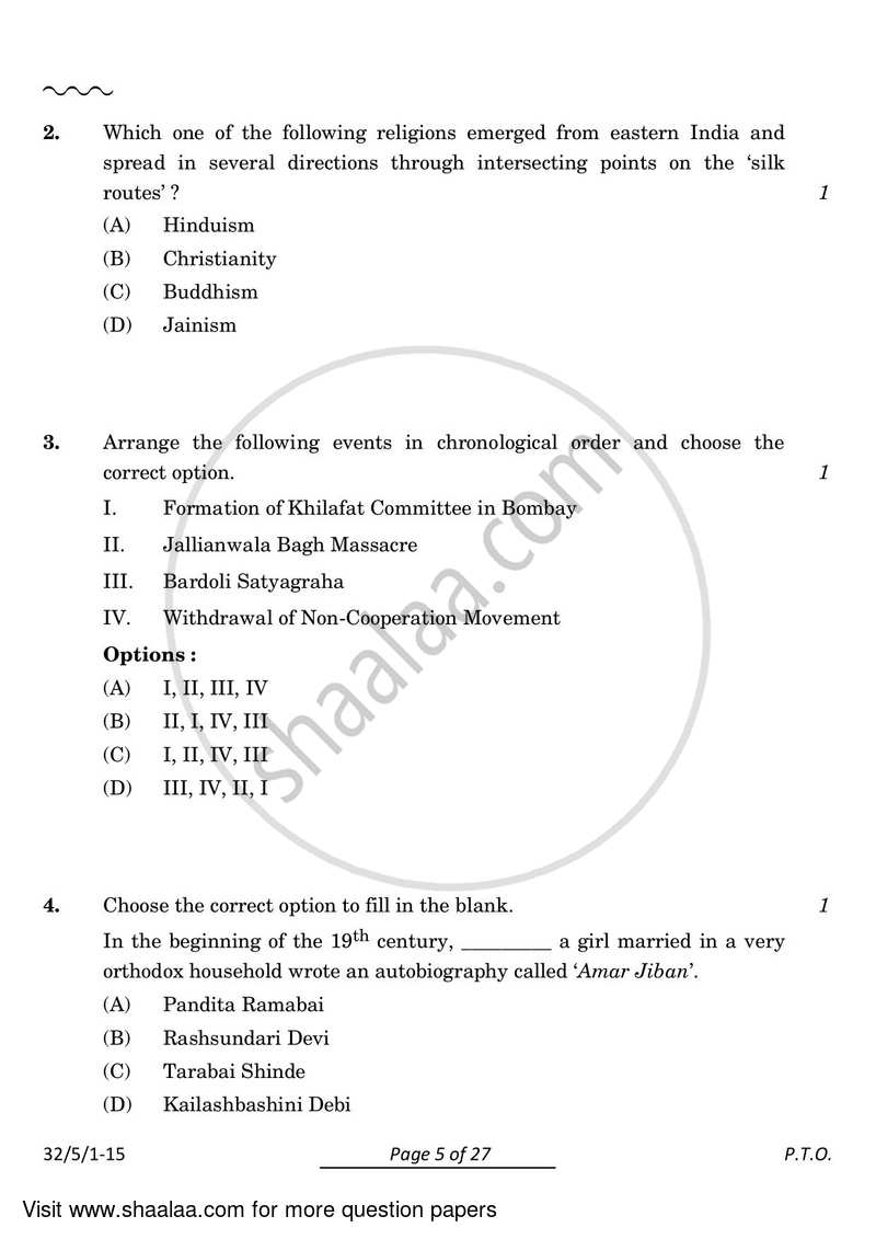 Social Science 2023-2024 Class 10 - CBSE (Central Board of Secondary Education) question paper with PDF download
