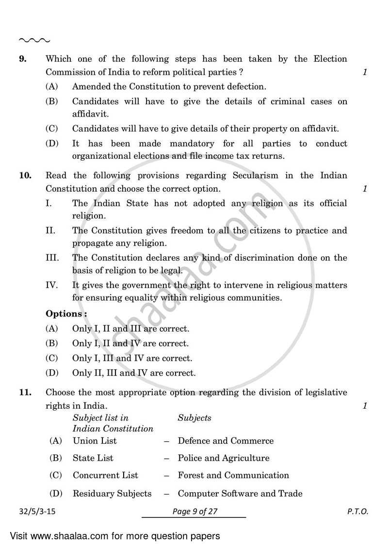 Social Science 2023-2024 Class 10 - CBSE (Central Board of Secondary Education) question paper with PDF download
