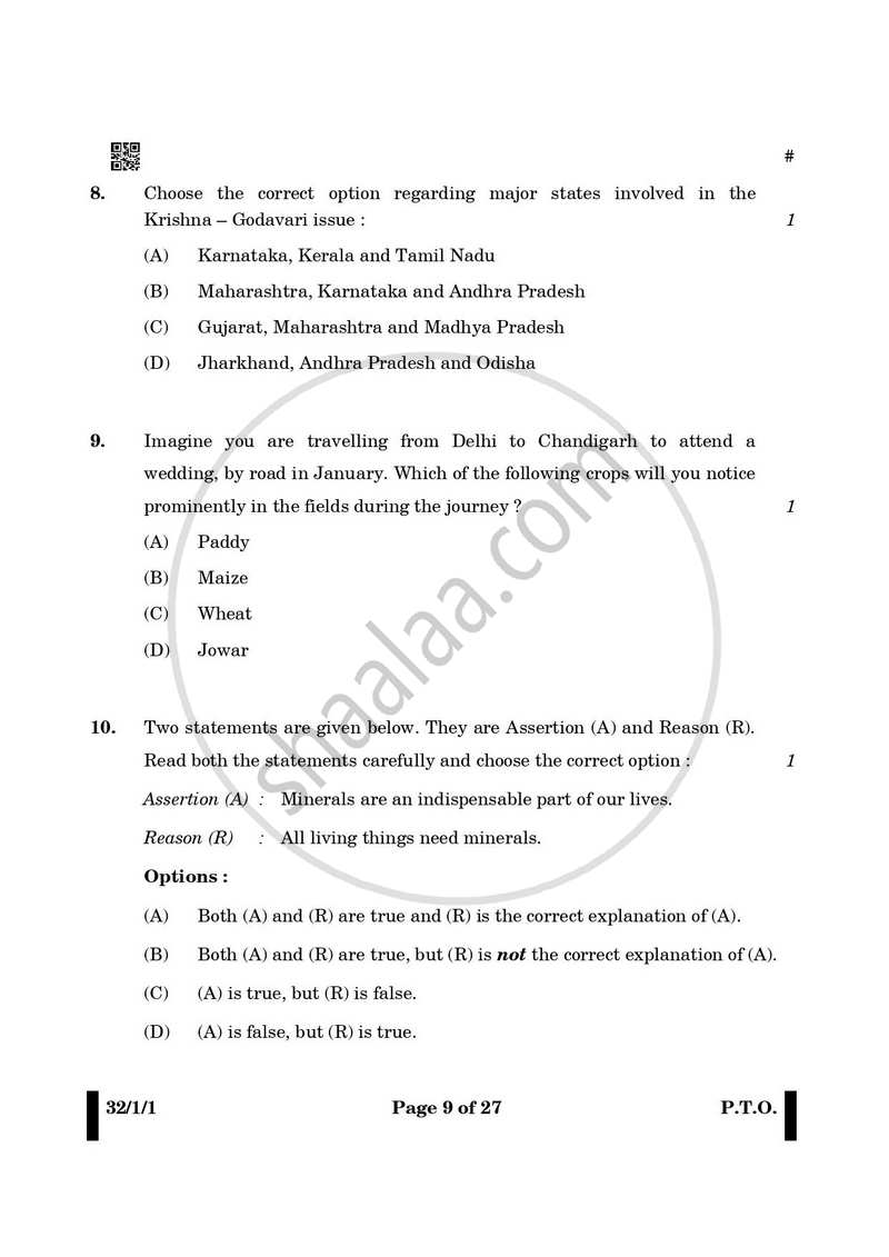 Social Science 2024-2025 Class 10 - CBSE (Central Board of Secondary Education) question paper with PDF download