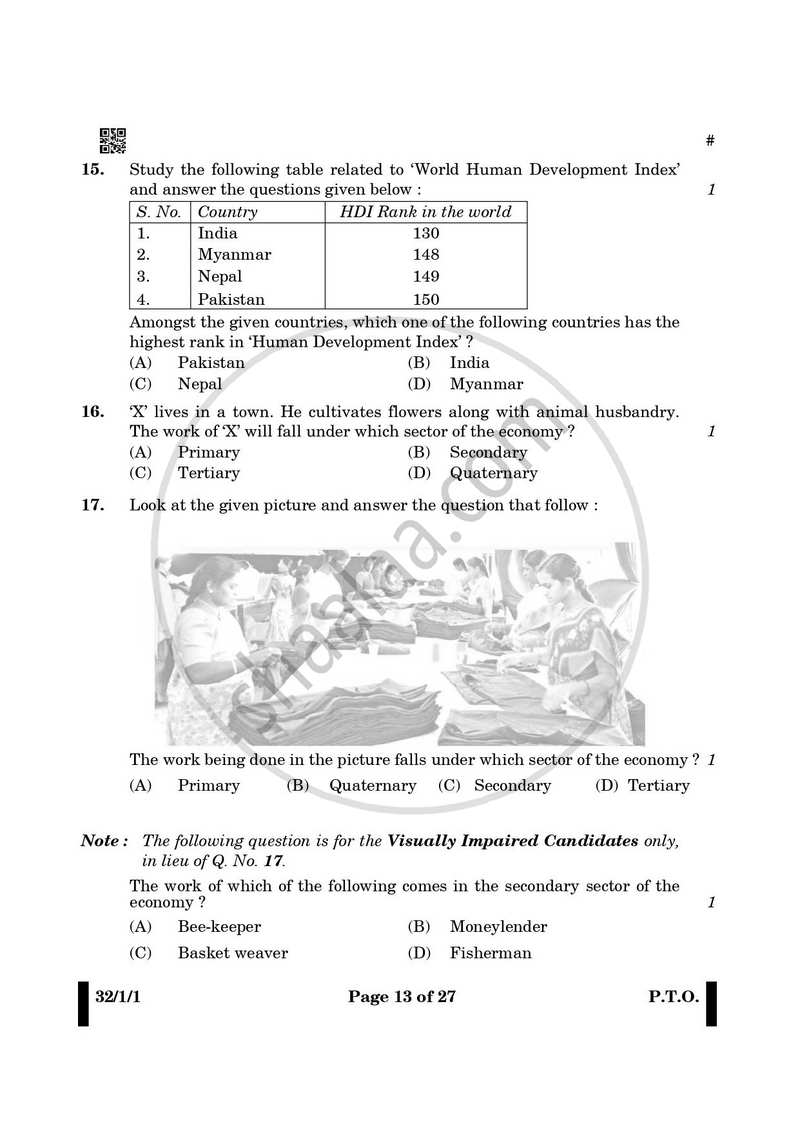 Social Science 2024-2025 Class 10 - CBSE (Central Board of Secondary Education) question paper with PDF download