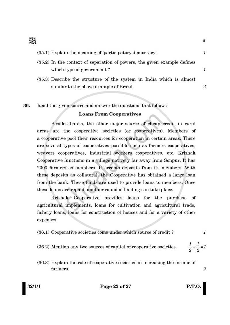 Social Science 2024-2025 Class 10 - CBSE (Central Board of Secondary Education) question paper with PDF download