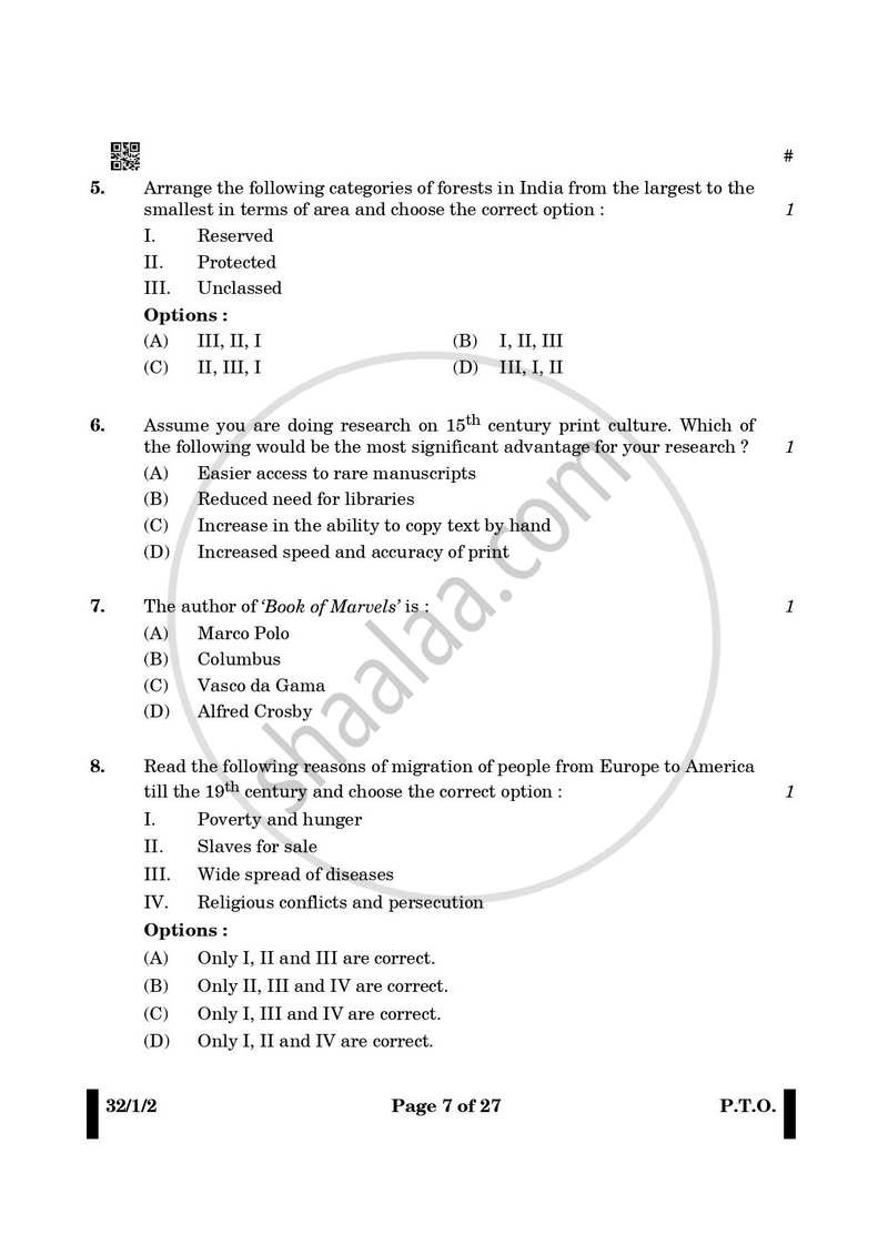 Social Science 2024-2025 Class 10 - CBSE (Central Board of Secondary Education) question paper with PDF download
