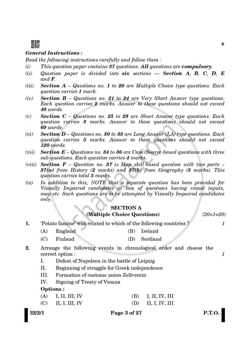 Social Science 2024-2025 Class 10 - CBSE (Central Board of Secondary Education) question paper with PDF download