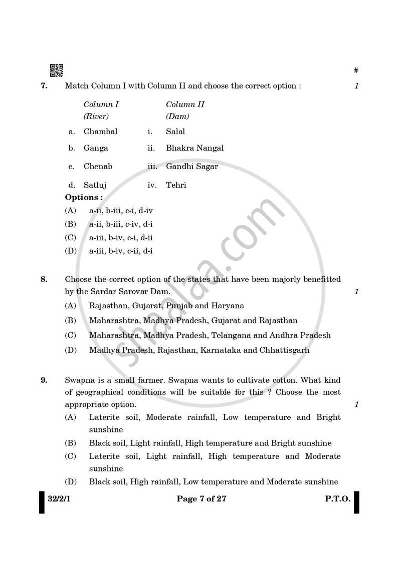 Social Science 2024-2025 Class 10 - CBSE (Central Board of Secondary Education) question paper with PDF download