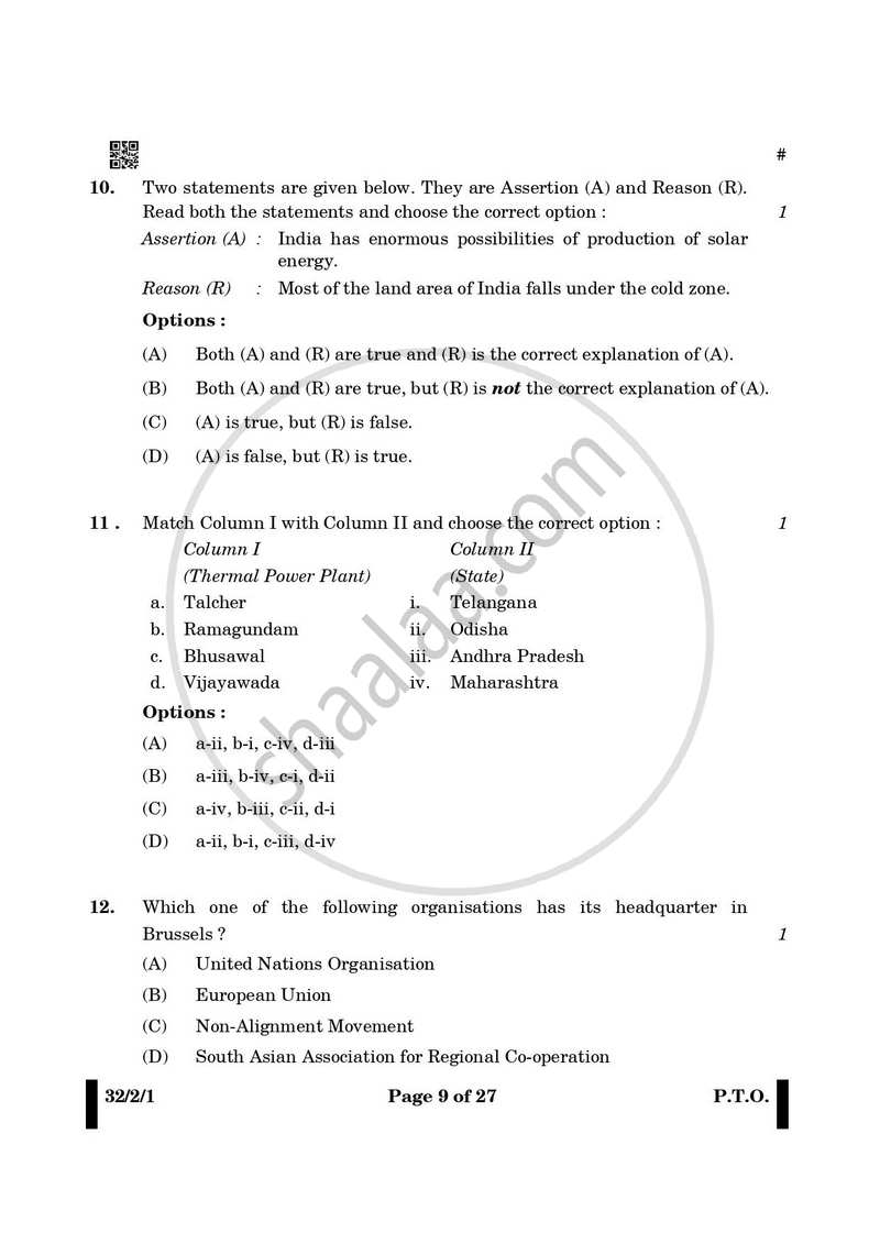 Social Science 2024-2025 Class 10 - CBSE (Central Board of Secondary Education) question paper with PDF download