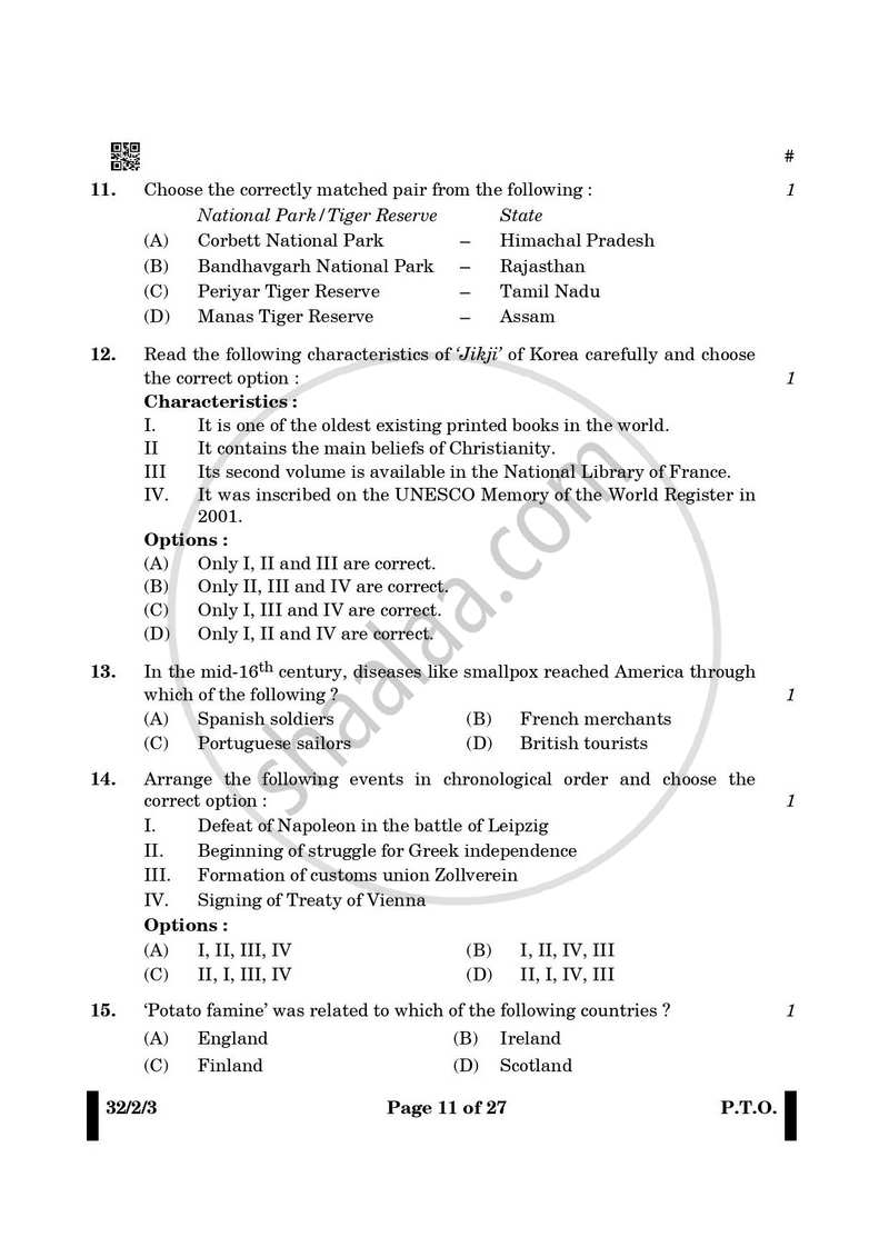 Social Science 2024-2025 Class 10 - CBSE (Central Board of Secondary Education) question paper with PDF download