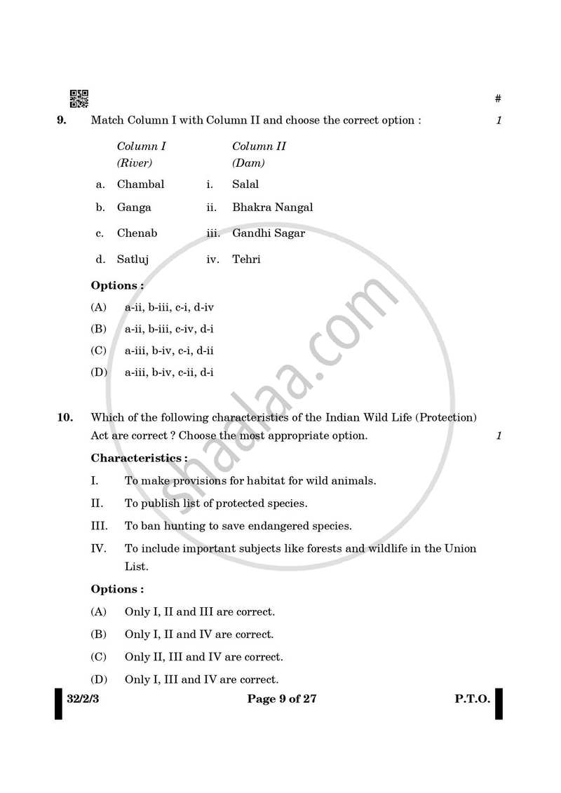 Social Science 2024-2025 Class 10 - CBSE (Central Board of Secondary Education) question paper with PDF download