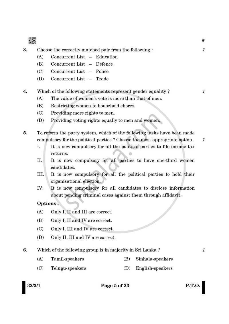 Social Science 2024-2025 Class 10 - CBSE (Central Board of Secondary Education) question paper with PDF download