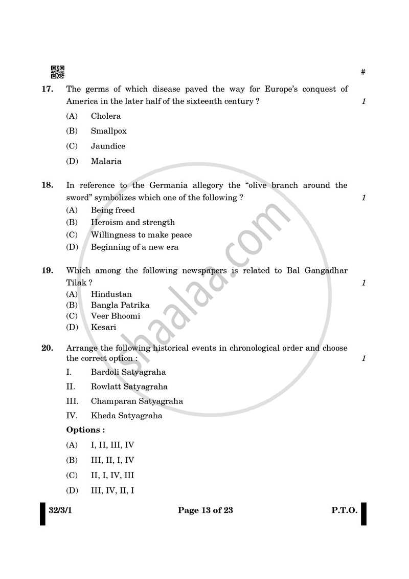 Social Science 2024-2025 Class 10 - CBSE (Central Board of Secondary Education) question paper with PDF download