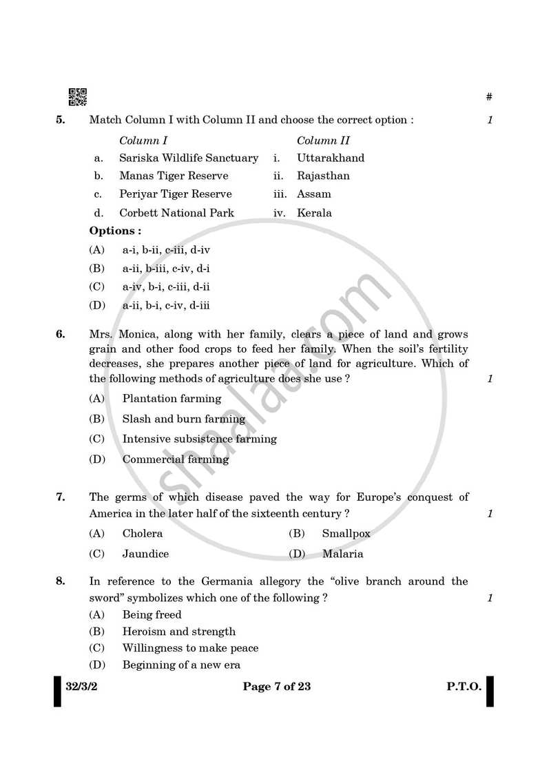 Social Science 2024-2025 Class 10 - CBSE (Central Board of Secondary Education) question paper with PDF download
