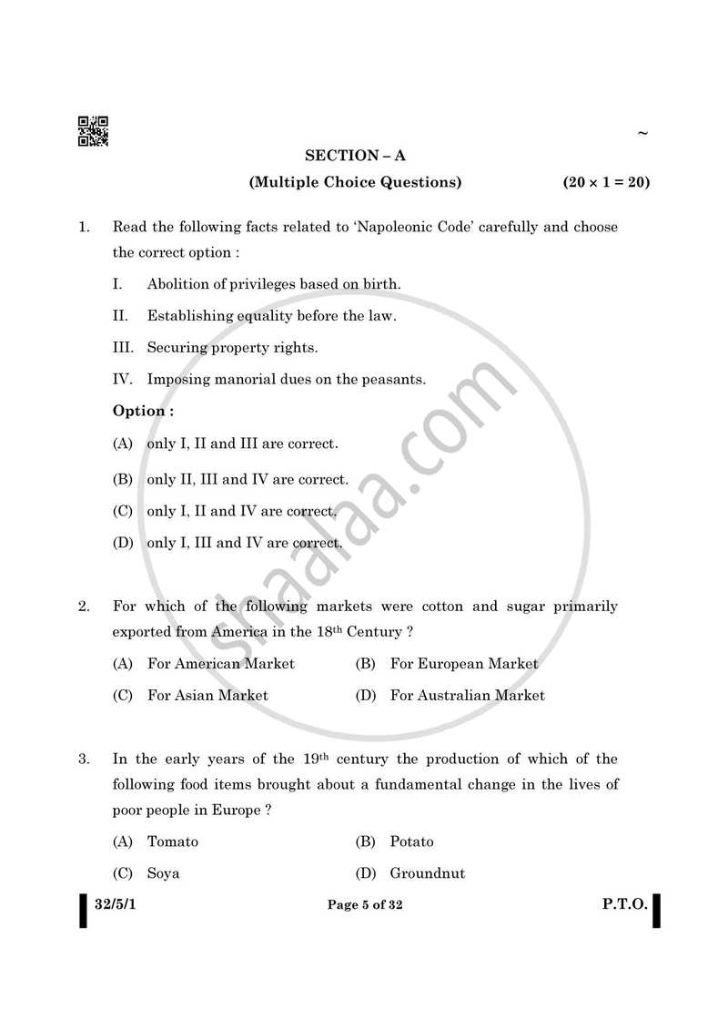 Social Science 2024-2025 Class 10 - CBSE (Central Board of Secondary Education) question paper with PDF download