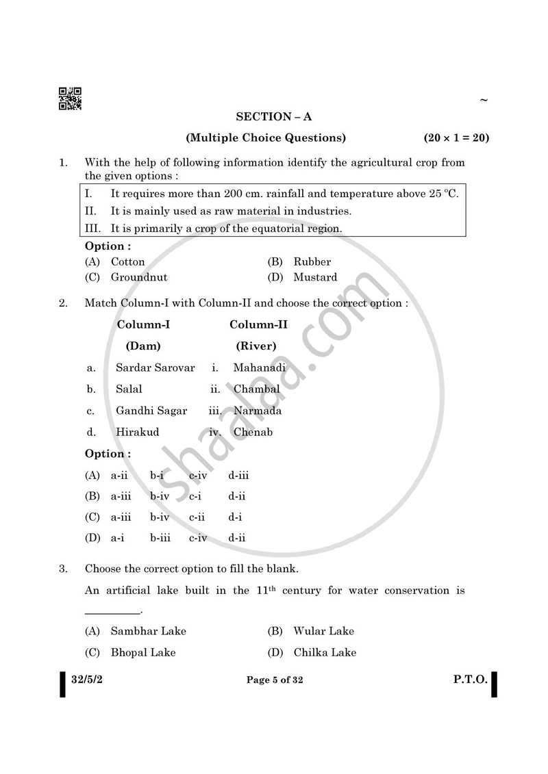 Social Science 2024-2025 Class 10 - CBSE (Central Board of Secondary Education) question paper with PDF download
