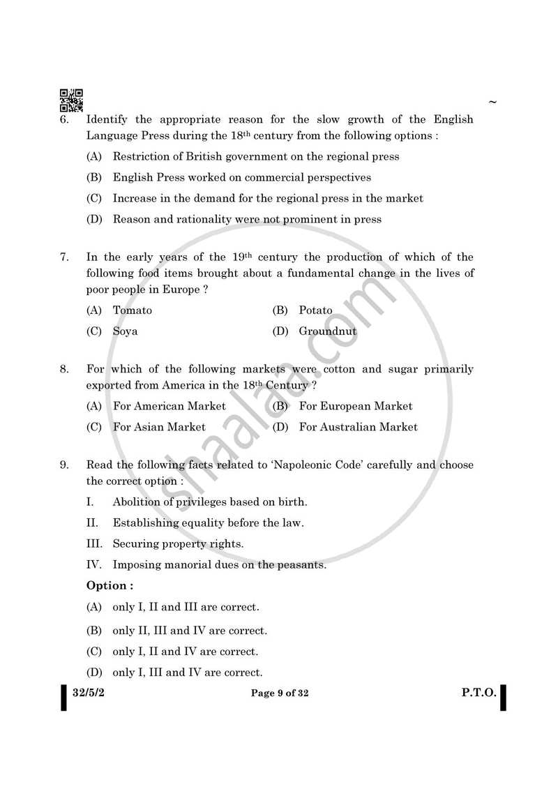 Social Science 2024-2025 Class 10 - CBSE (Central Board of Secondary Education) question paper with PDF download