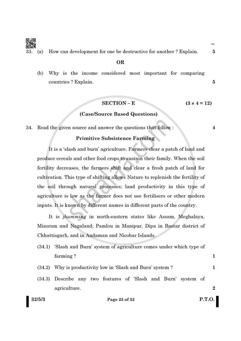 Social Science 2024-2025 Class 10 - CBSE (Central Board of Secondary Education) question paper with PDF download