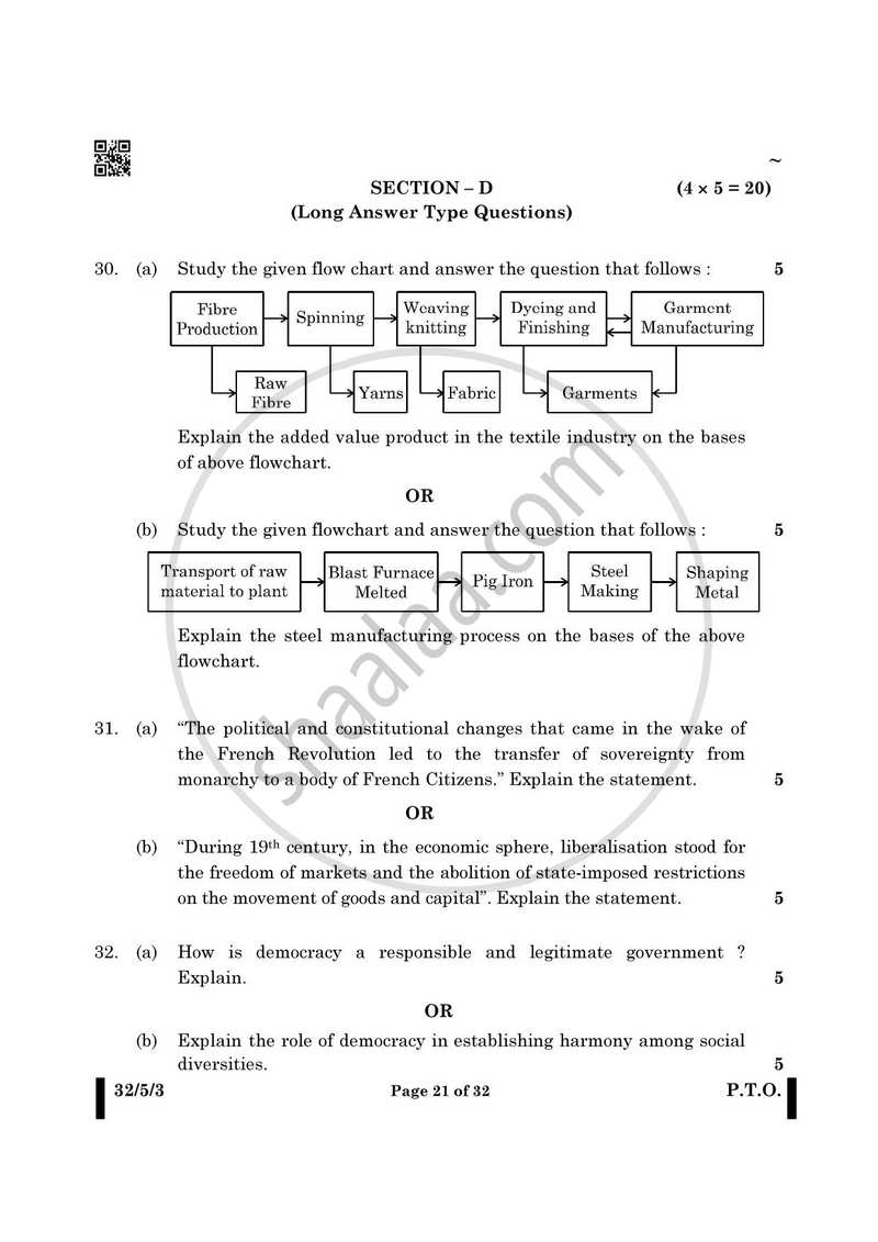 Social Science 2024-2025 Class 10 - CBSE (Central Board of Secondary Education) question paper with PDF download
