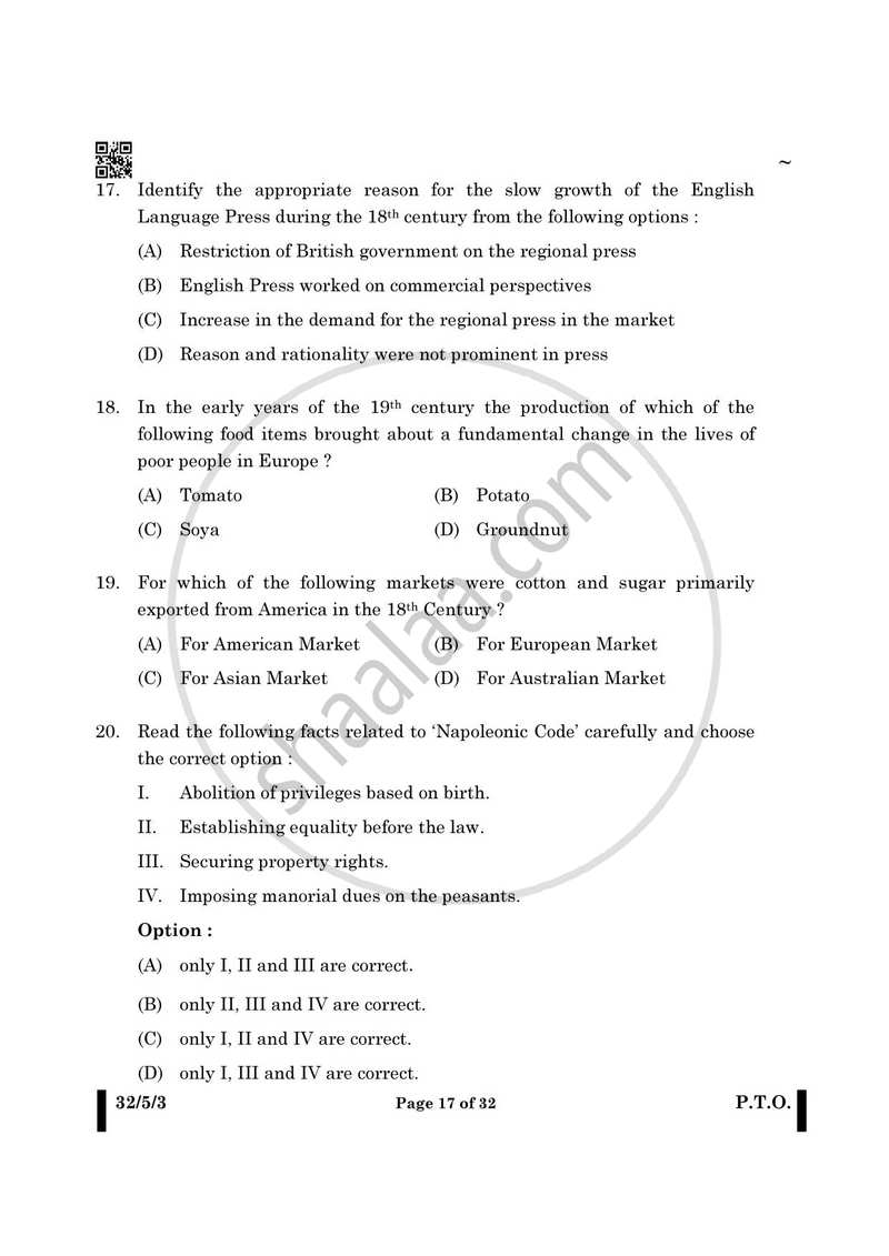 Social Science 2024-2025 Class 10 - CBSE (Central Board of Secondary Education) question paper with PDF download