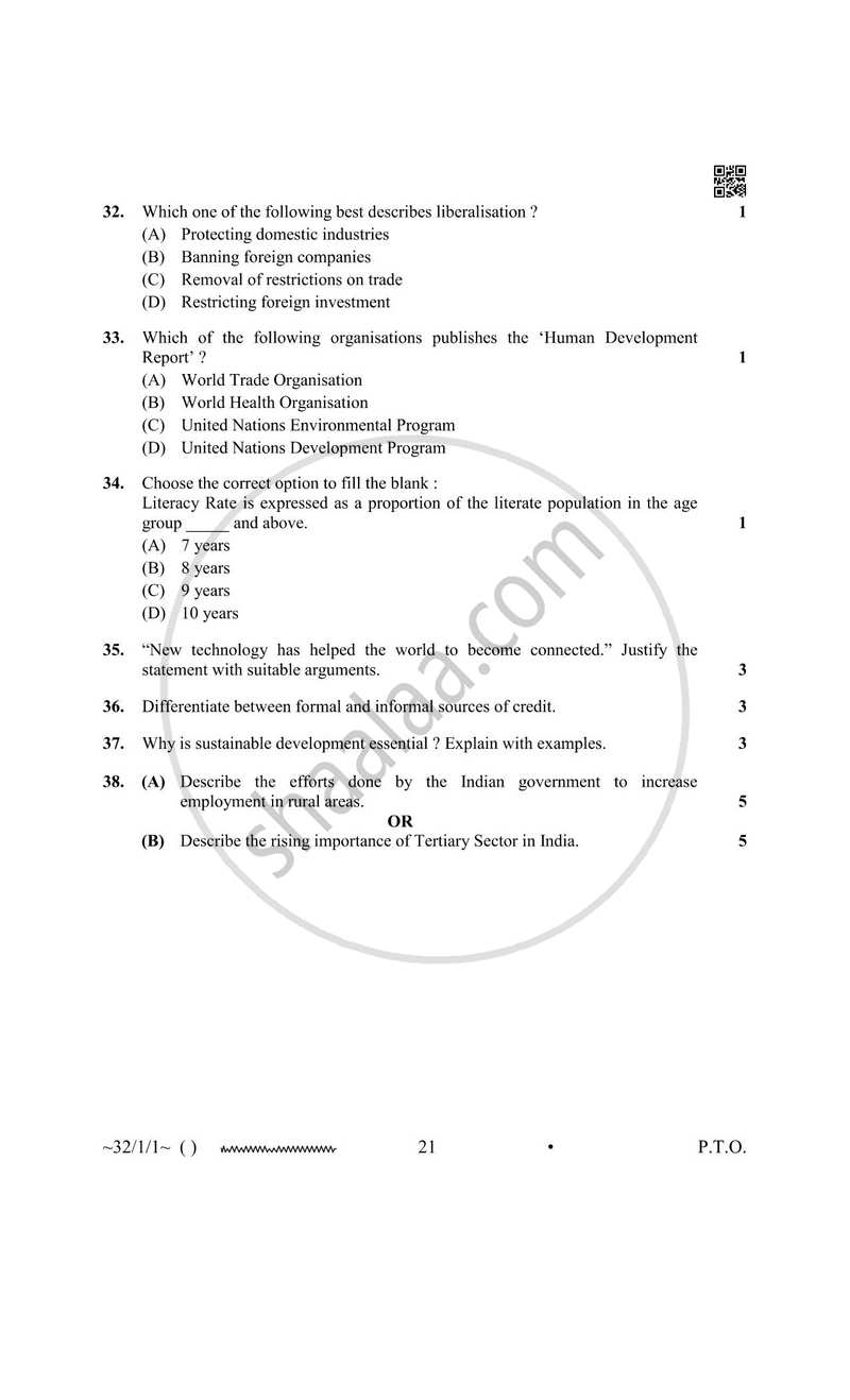 Social Science 2025-2026 Class 10 - CBSE (Central Board of Secondary Education) question paper with PDF download