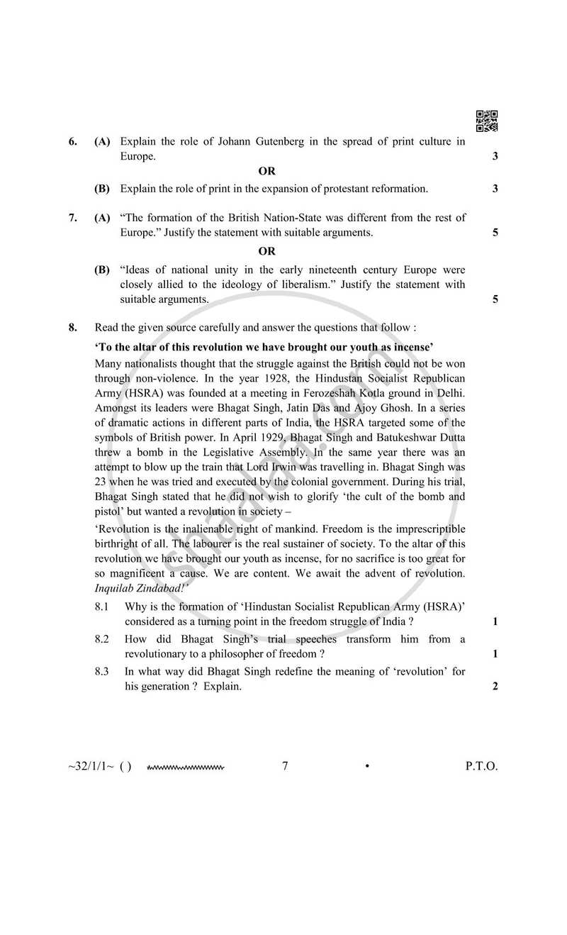 Social Science 2025-2026 Class 10 - CBSE (Central Board of Secondary Education) question paper with PDF download