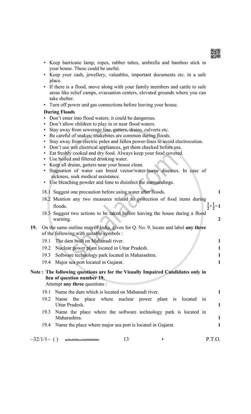 Social Science 2025-2026 Class 10 - CBSE (Central Board of Secondary Education) question paper with PDF download