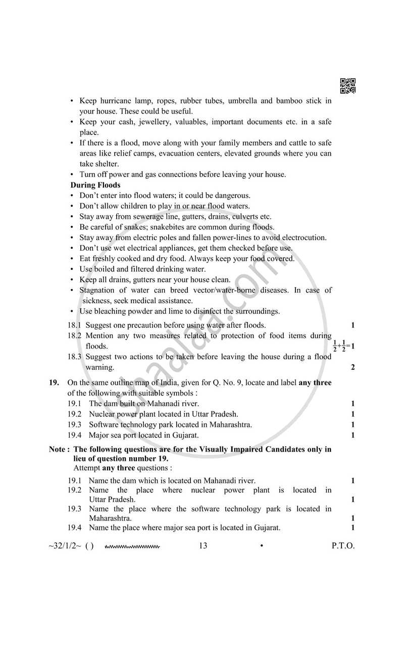 Social Science 2025-2026 Class 10 - CBSE (Central Board of Secondary Education) question paper with PDF download