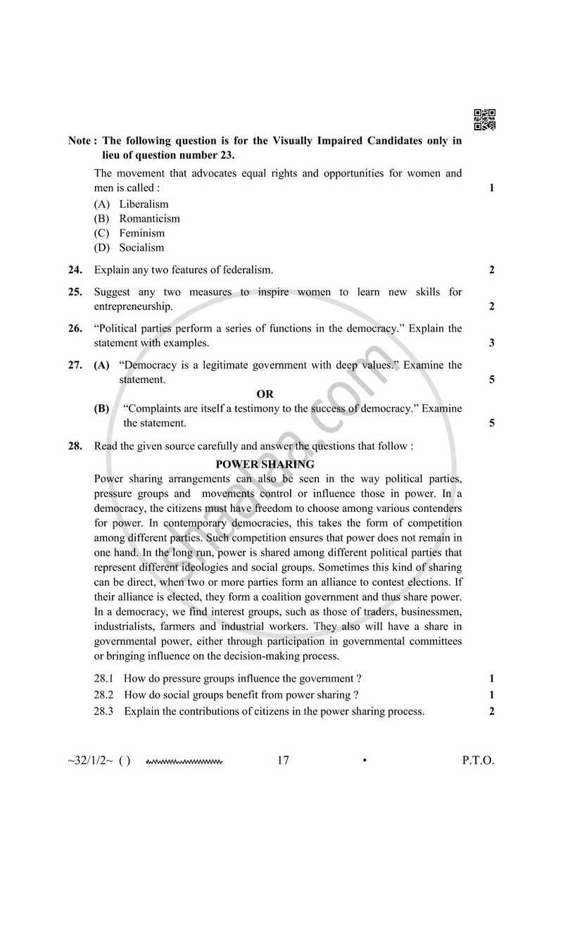Social Science 2025-2026 Class 10 - CBSE (Central Board of Secondary Education) question paper with PDF download