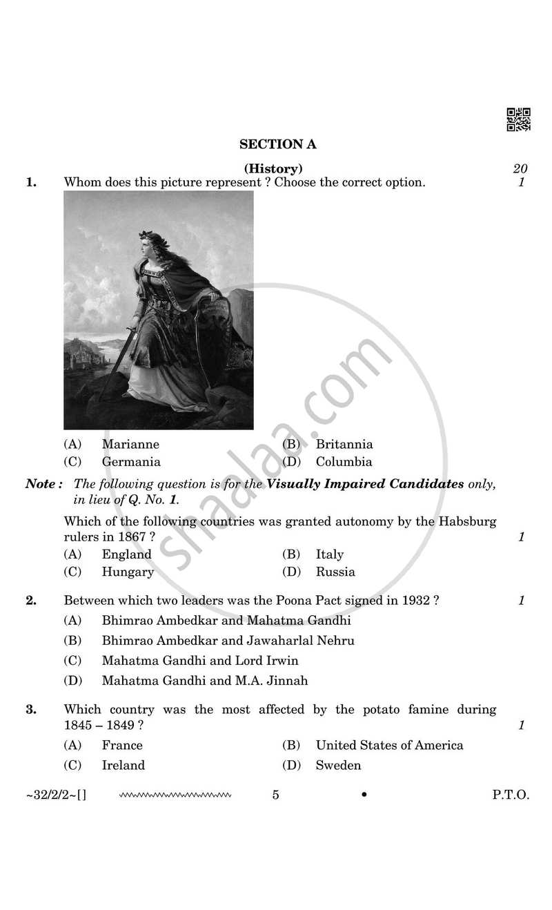 Social Science 2025-2026 Class 10 - CBSE (Central Board of Secondary Education) question paper with PDF download