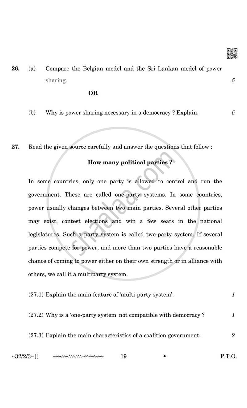 Social Science 2025-2026 Class 10 - CBSE (Central Board of Secondary Education) question paper with PDF download