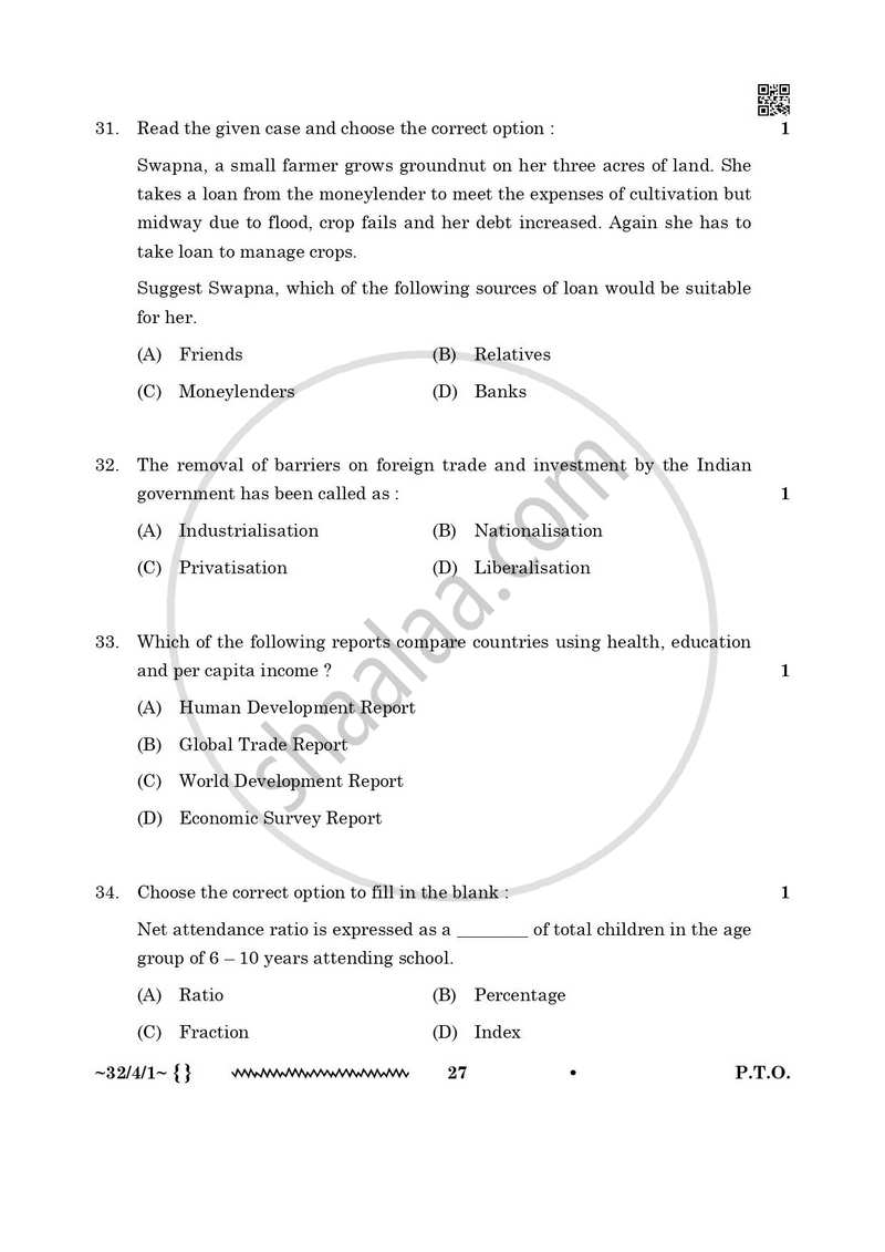 Social Science 2025-2026 Class 10 - CBSE (Central Board of Secondary Education) question paper with PDF download