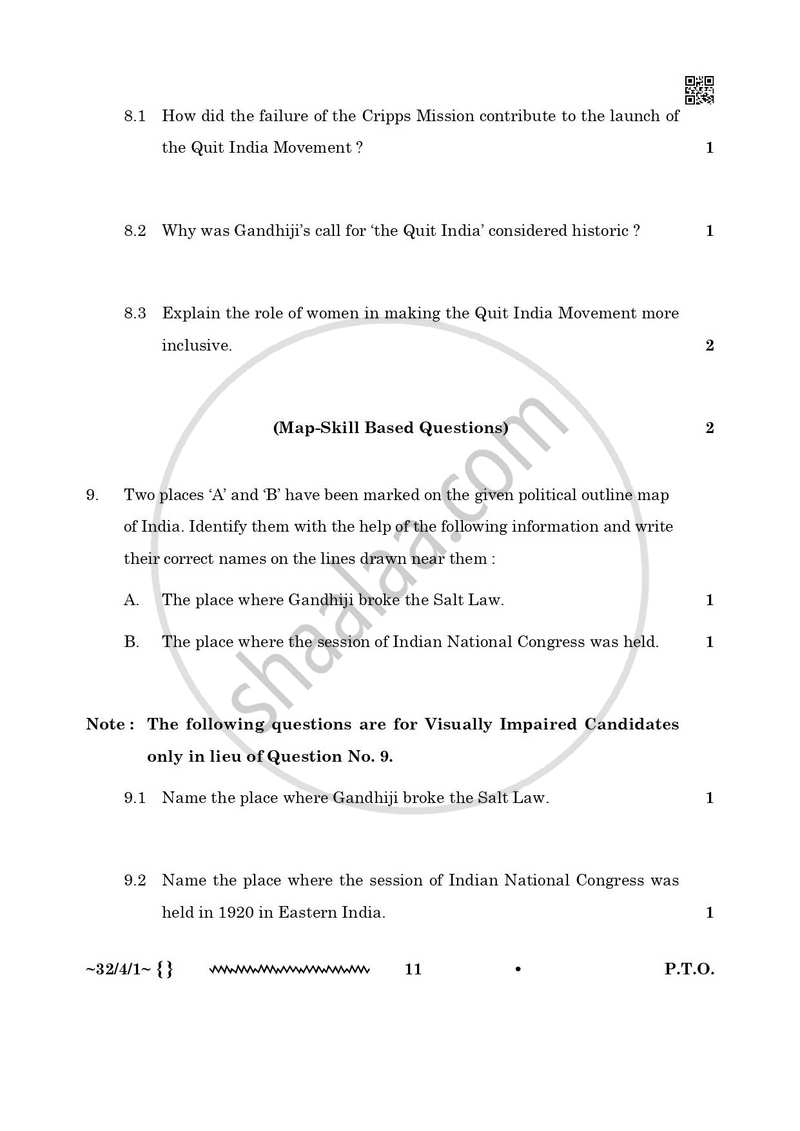 Social Science 2025-2026 Class 10 - CBSE (Central Board of Secondary Education) question paper with PDF download
