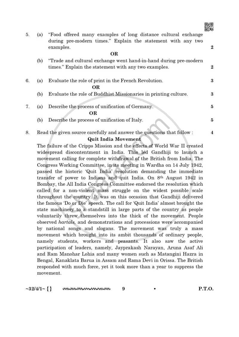 Social Science 2025-2026 Class 10 - CBSE (Central Board of Secondary Education) question paper with PDF download