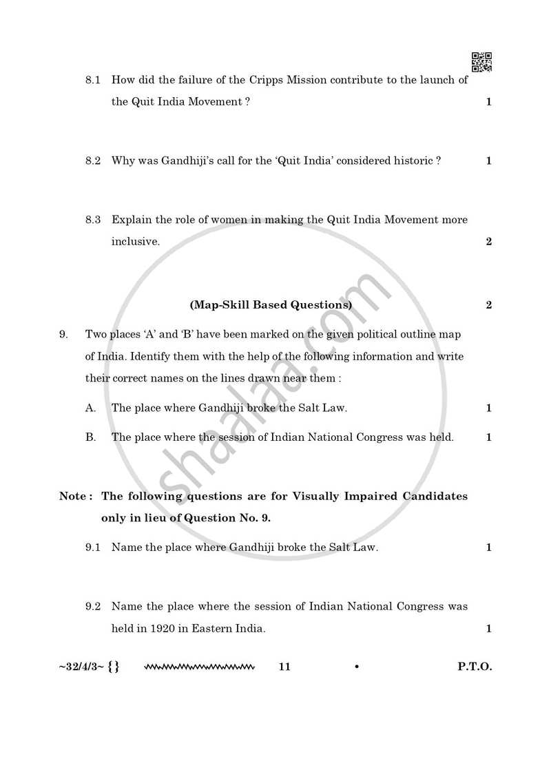Social Science 2025-2026 Class 10 - CBSE (Central Board of Secondary Education) question paper with PDF download