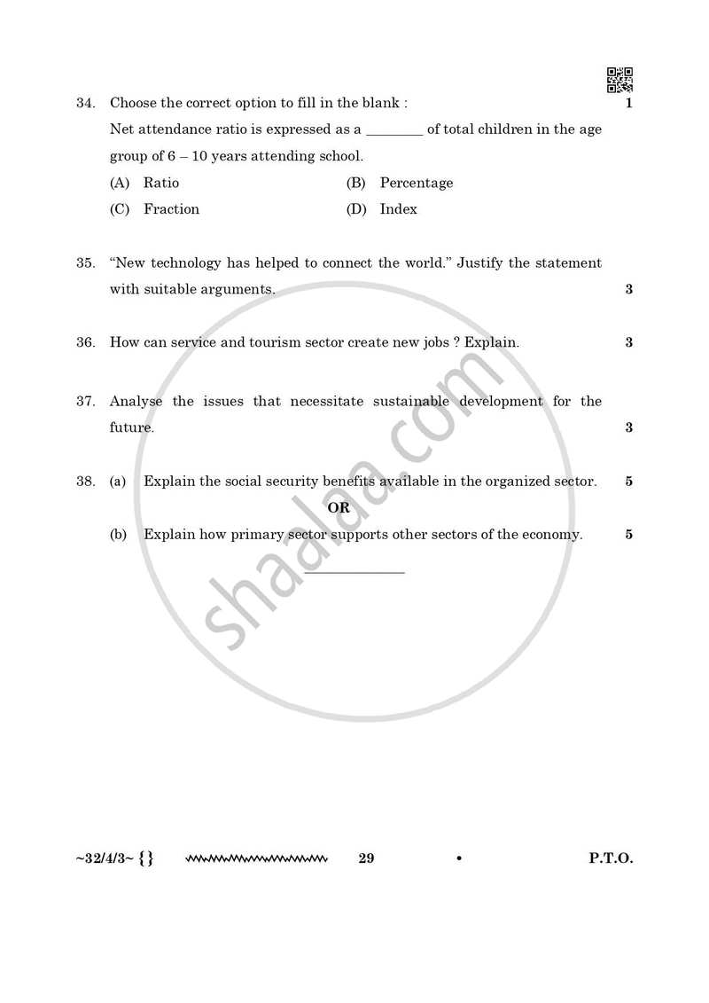Social Science 2025-2026 Class 10 - CBSE (Central Board of Secondary Education) question paper with PDF download