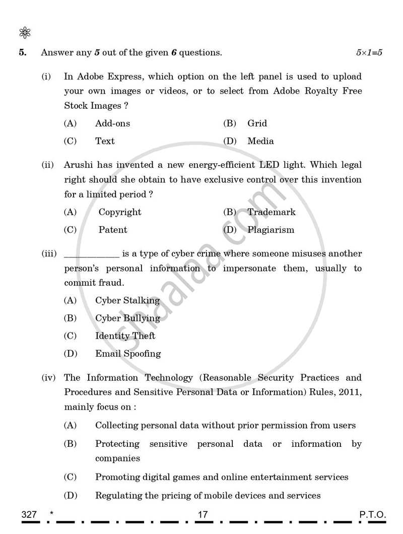 Web Applications 2025-2026 Class 12 - CBSE (Central Board of Secondary Education) question paper with PDF download