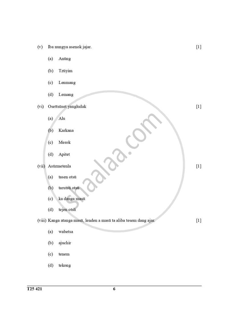 Ao-naga 2024-2025 ICSE Class 10  - CISCE (Council for the Indian School Certificate Examinations) question paper with PDF download