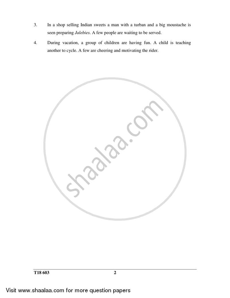 Art Paper 3 - Original Imaginative Composition in Colour 2017-2018 ICSE Class 10  - CISCE (Council for the Indian School Certificate Examinations) question paper with PDF download